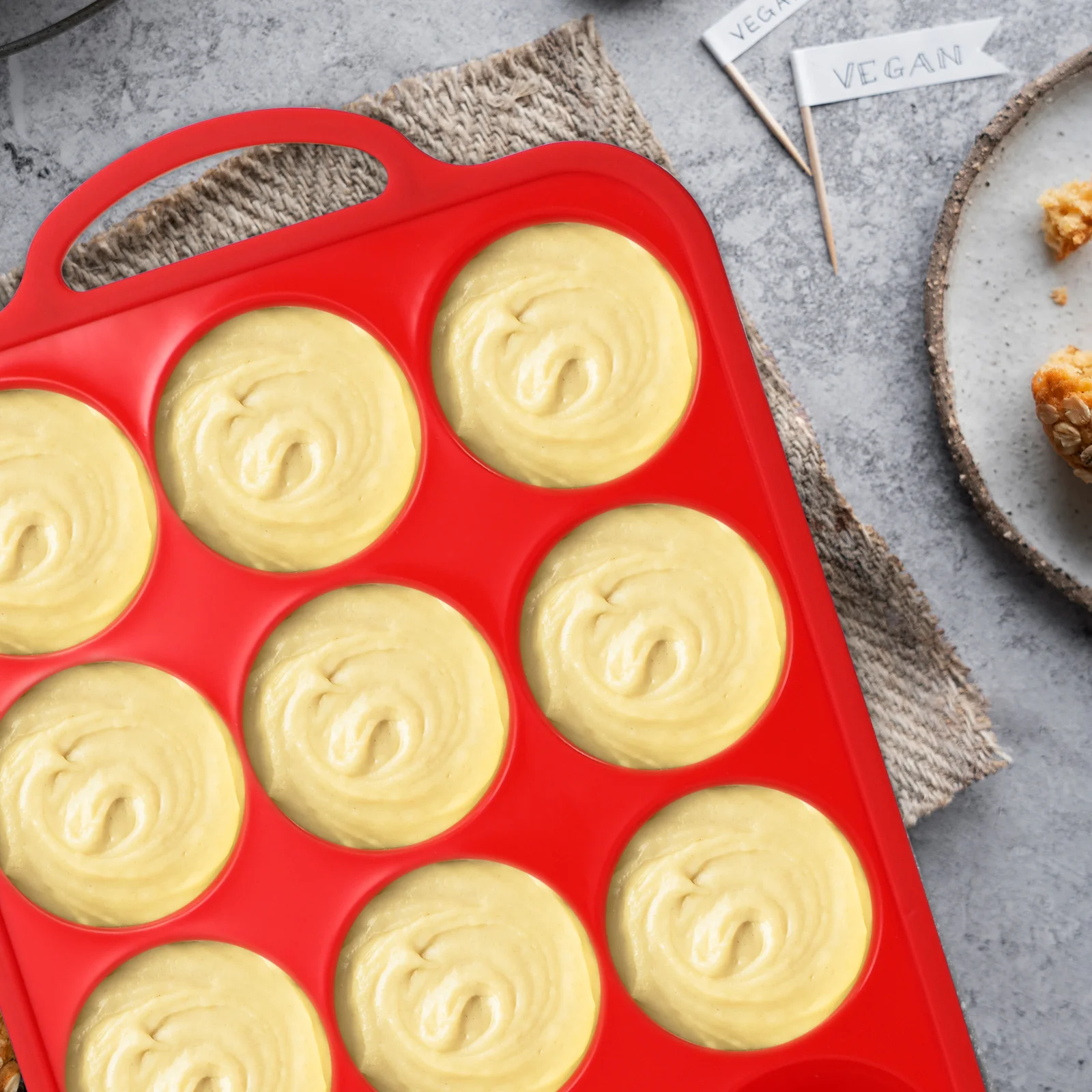 12 Circular Baking Molds Non-Stick Silicone Home Tart Molds For Baking Chocolate Tart Pans Mini Egg Supplies Round Pan
12 Circular Baking Molds Non-Stick Silicone Home Tart Molds For Baking Chocolate Tart Pans Mini Egg Supplies Round Pan