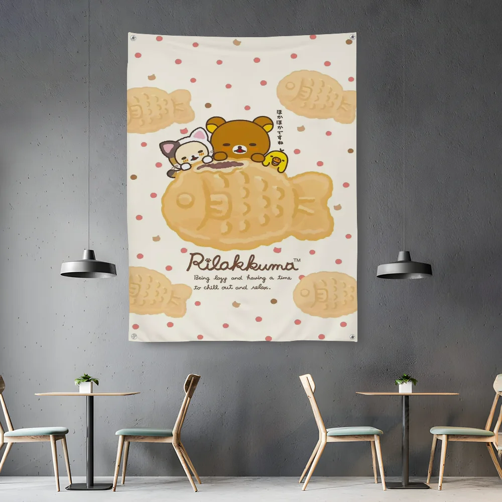 Cute Cartoon Rilakkuma Flag Bedroom Living Room Garden Outdoor Microfiber With Holes Festival Decoration Background Art Banner
Cute Cartoon Rilakkuma Flag Bedroom Living Room Garden Outdoor Microfiber With Holes Festival Decoration Background Art Banner