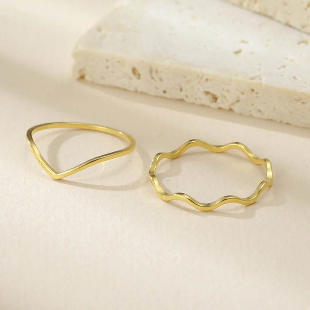 My Shape Trendy Stacking Rings for Women Geometric Finger Ring Stainless Steel Rings Jewelry Thin Rings Set Daily Outfits Party
My Shape Trendy Stacking Rings for Women Geometric Finger Ring Stainless Steel Rings Jewelry Thin Rings Set Daily Outfits Party