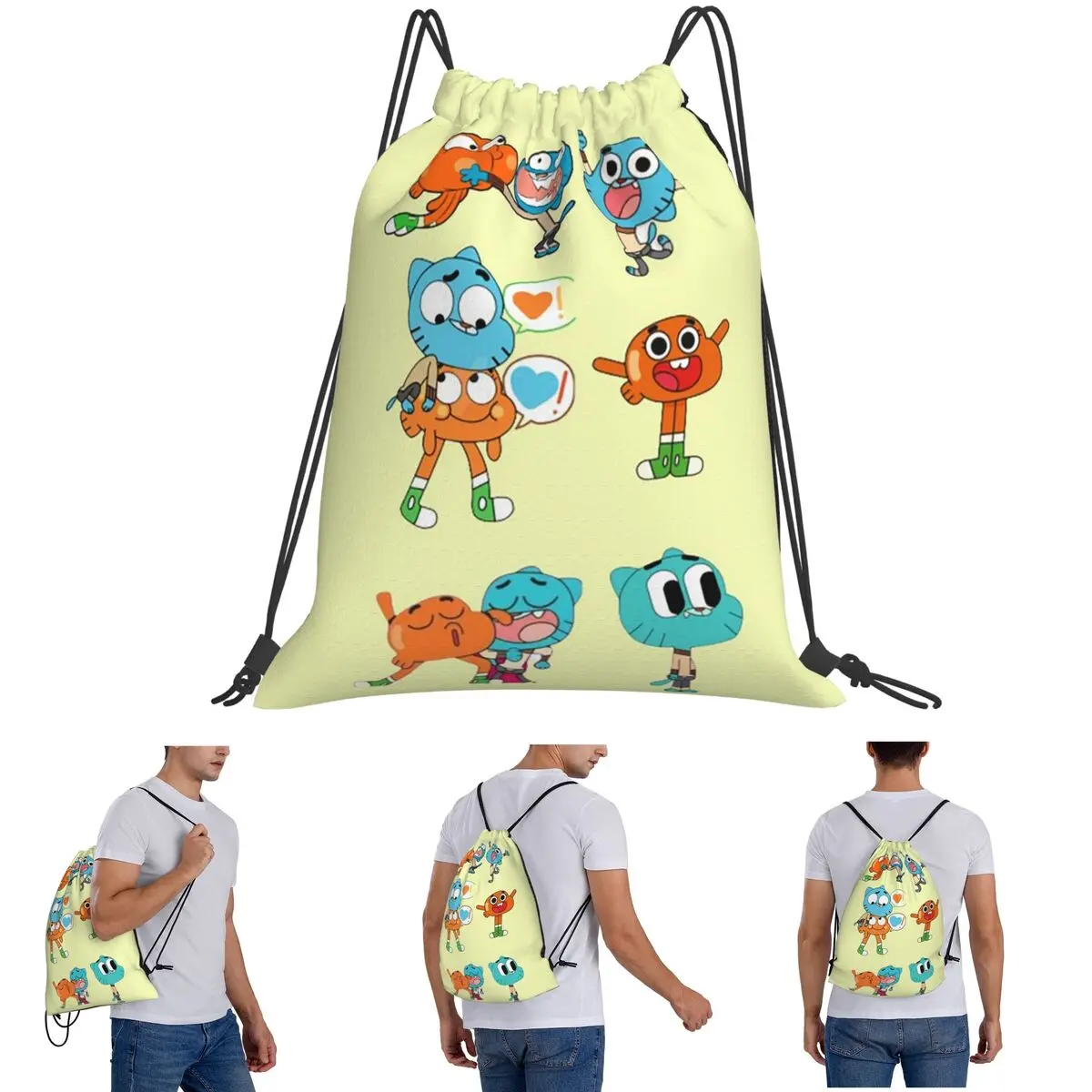 Gumball And Darwin Game The Amazing World Of Gumball Backpacks Drawstring Bags Sports Bag Book Bags for Man Woman Students
Gumball And Darwin Game The Amazing World Of Gumball Backpacks Drawstring Bags Sports Bag Book Bags for Man Woman Students