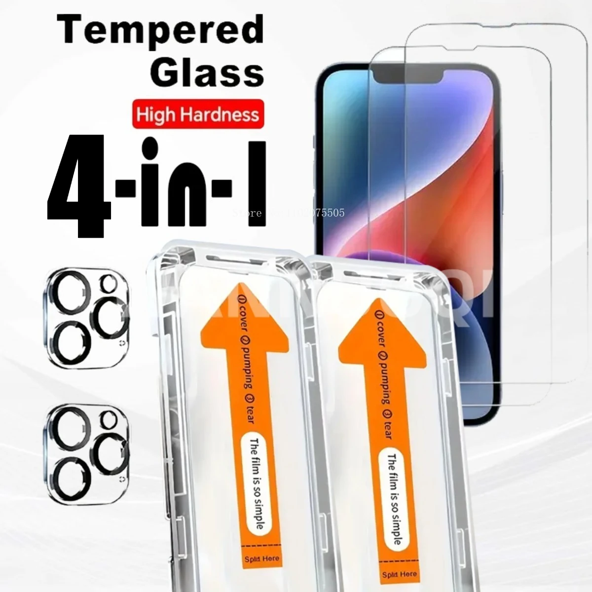 4in1 Tempered Glass Screen Protector for iPhone 11 12 13 14 15 16 17 Pro Max 14/15/16 Plus Dust-Free, Bubble-Free Installation
4in1 Tempered Glass Screen Protector for iPhone 11 12 13 14 15 16 17 Pro Max 14/15/16 Plus Dust-Free, Bubble-Free Installation
