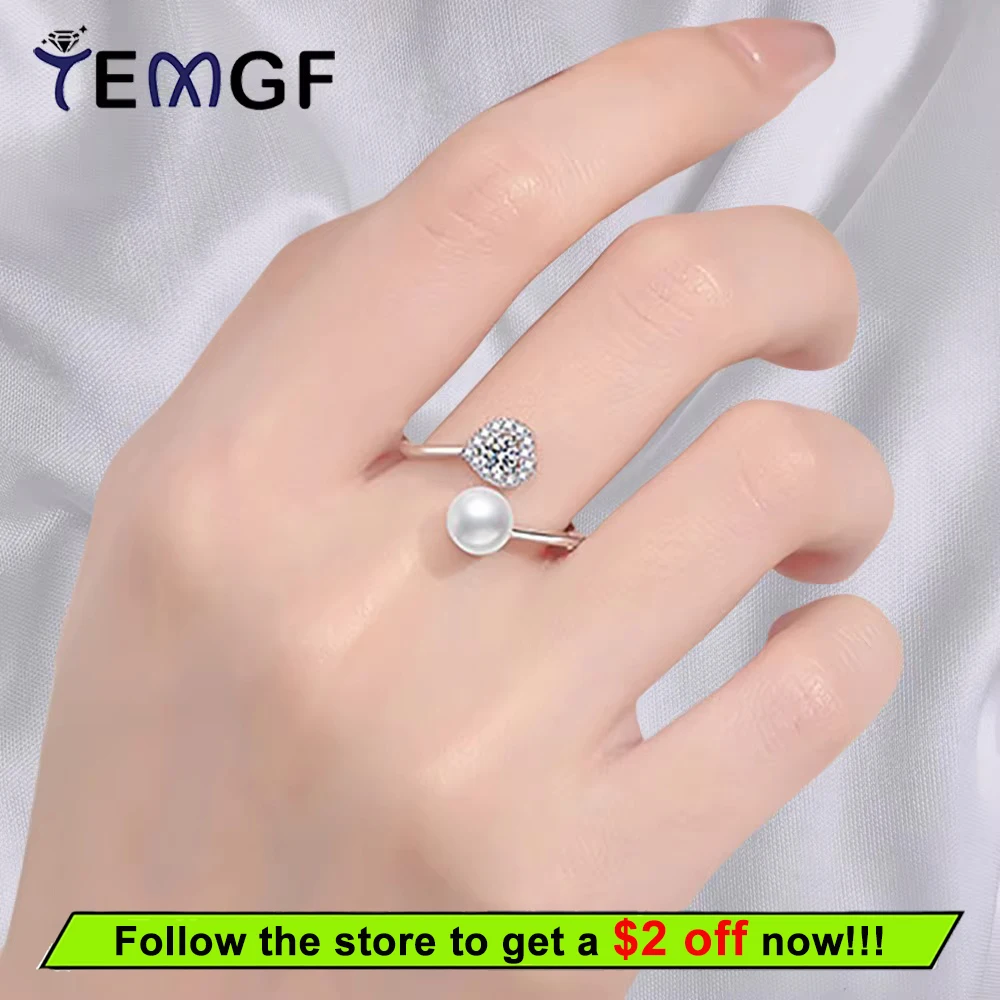 TEMGF 100% S925 Silver Resizable Ring 3mm/3.5mm/6.5mm Moissanite Freshwater Pearl Elegant Fine Jewelry for Women Surprise Gift
TEMGF 100% S925 Silver Resizable Ring 3mm/3.5mm/6.5mm Moissanite Freshwater Pearl Elegant Fine Jewelry for Women Surprise Gift