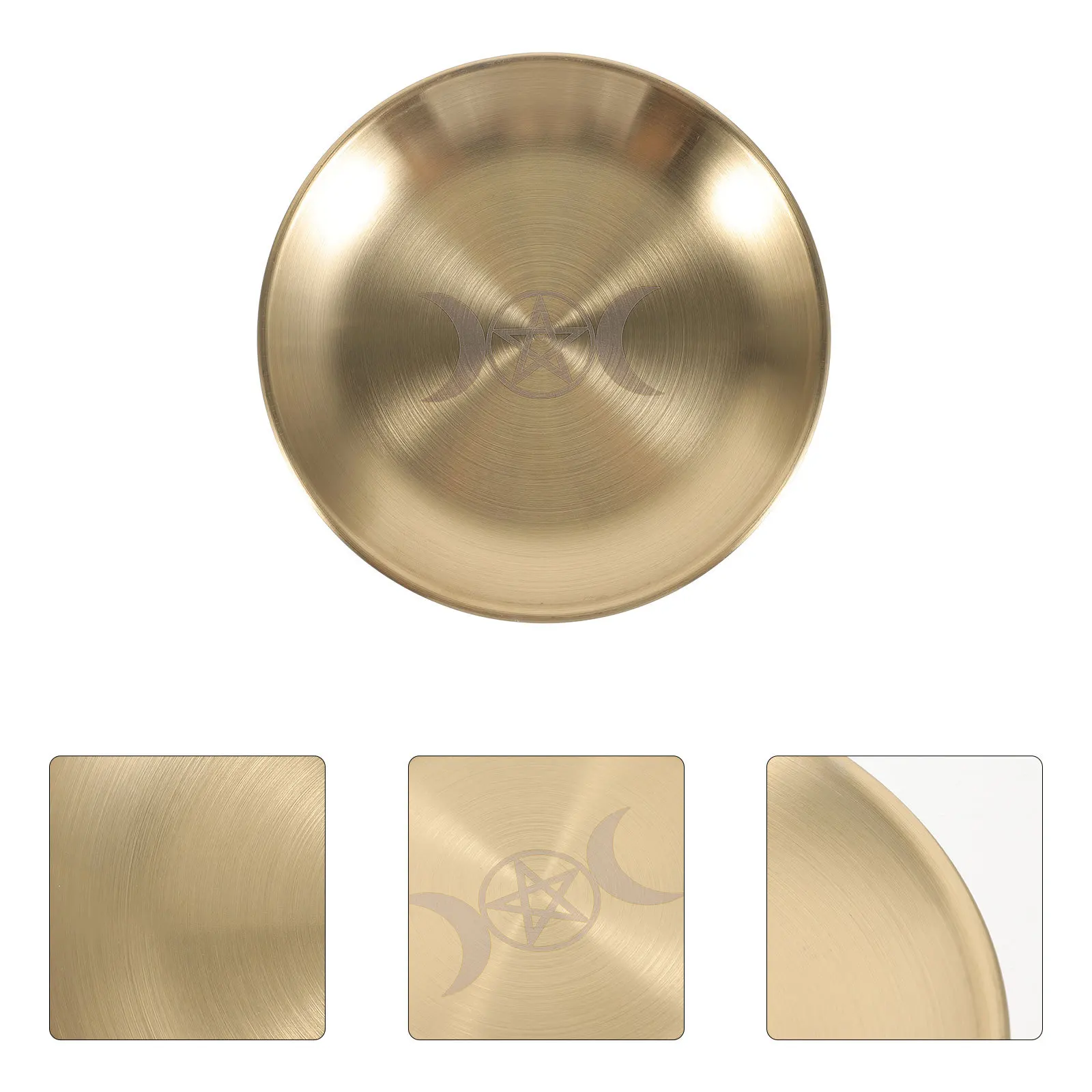 Luxury Finish Metal Trinket Tray Witch Themed Altar Decor Jewelry Bowl for Necklace Bracelet Ring Display Small Decorative
Luxury Finish Metal Trinket Tray Witch Themed Altar Decor Jewelry Bowl for Necklace Bracelet Ring Display Small Decorative