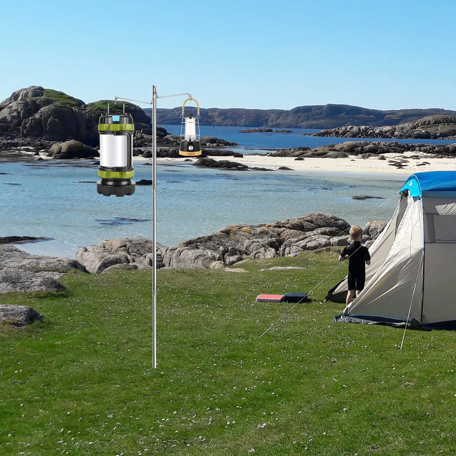 Camping Lantern Stand, 1.9M Collapsible Stainless Steel Lamp Stand with Hook, Height Adjustable Lantern Pole Hanger for Outdoor
Camping Lantern Stand, 1.9M Collapsible Stainless Steel Lamp Stand with Hook, Height Adjustable Lantern Pole Hanger for Outdoor
