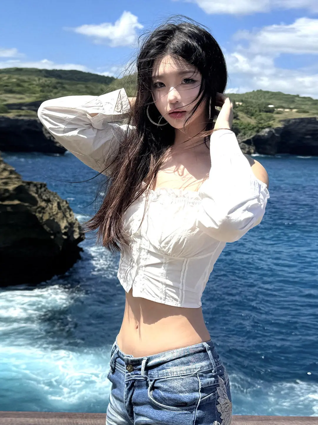 Chic Shoulder Bared Short Shirt Women's Fashion One Shoulder Korean Style Long Sleeve Polyester Fiber Summer New Arrival
Chic Shoulder Bared Short Shirt Women's Fashion One Shoulder Korean Style Long Sleeve Polyester Fiber Summer New Arrival