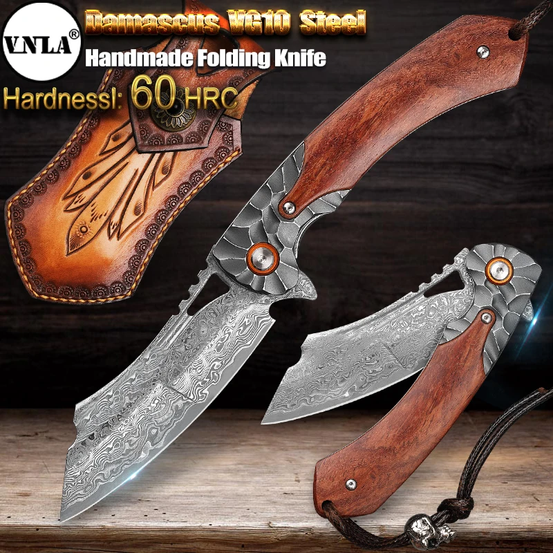 VNLA High Quality Damascus Steel Pocket Knife,Pocket clip, Adventure Hunting Folding Knife, Hand-operated fruit segment cutting
VNLA High Quality Damascus Steel Pocket Knife,Pocket clip, Adventure Hunting Folding Knife, Hand-operated fruit segment cutting