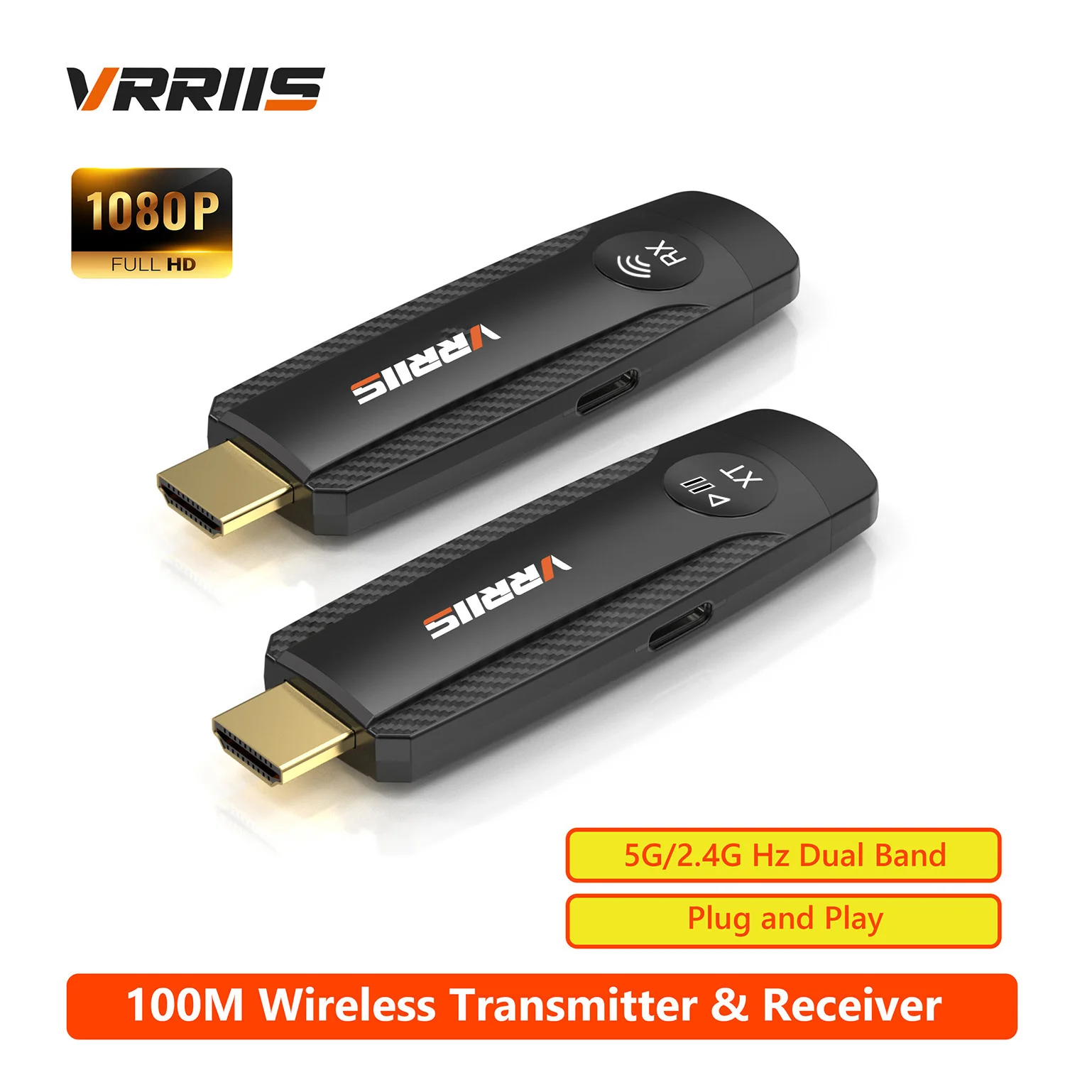 1080P 5G 100M Wireless HDMI Video Receiver Transmitter Extender TV Stick Display Adapter for Camera Laptop PC To TV Projector
1080P 5G 100M Wireless HDMI Video Receiver Transmitter Extender TV Stick Display Adapter for Camera Laptop PC To TV Projector