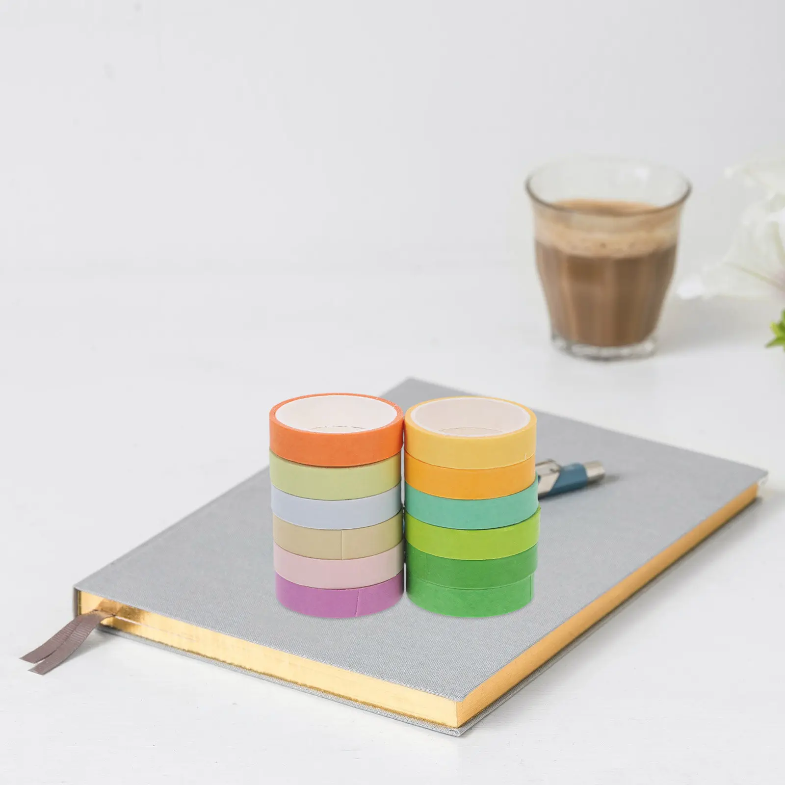 12 Rolls Japanese Style Washi Tape Assortment Multi Purpose Decorative Adhesive Paper Tapes for Bullet Journaling Scrapbooking
12 Rolls Japanese Style Washi Tape Assortment Multi Purpose Decorative Adhesive Paper Tapes for Bullet Journaling Scrapbooking