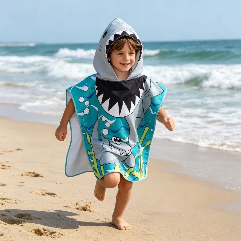 Boys Hooded Bathrobe Football Shark Dinosaur Print Bathing Cloth Quick Dry Microfiber Towel Poncho Absorbent Swim Beach Cover Up
Boys Hooded Bathrobe Football Shark Dinosaur Print Bathing Cloth Quick Dry Microfiber Towel Poncho Absorbent Swim Beach Cover Up