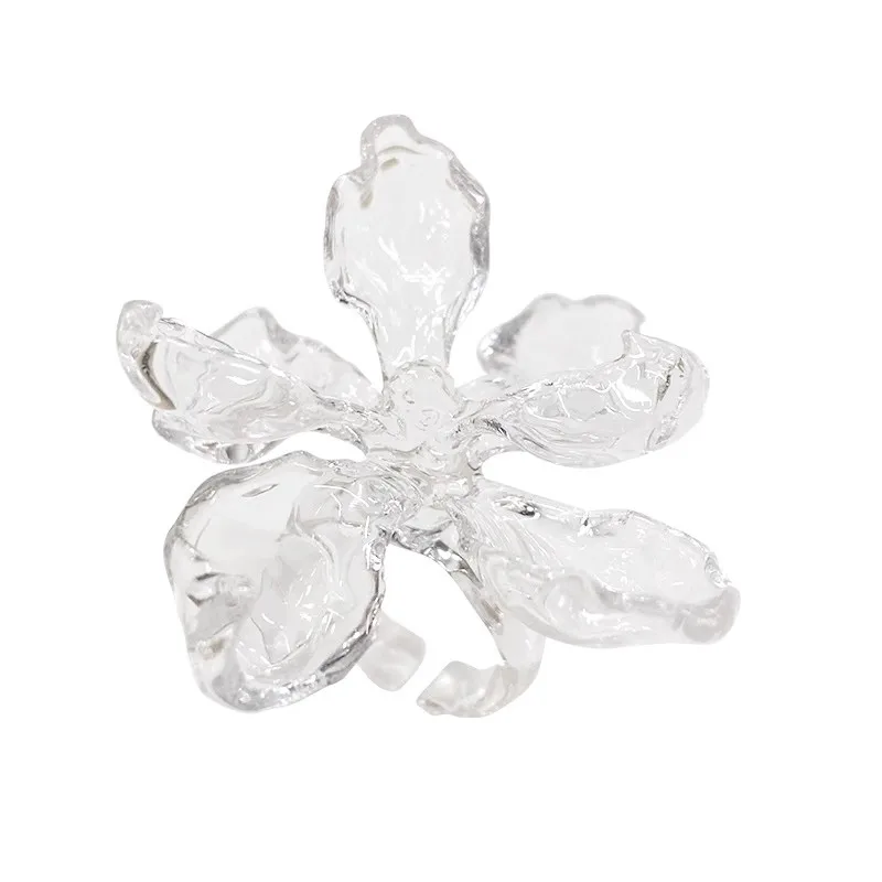Y High transparency crystal acrylic magnolia blossom mouth ring with a high-end feel and versatile spirit
Y High transparency crystal acrylic magnolia blossom mouth ring with a high-end feel and versatile spirit