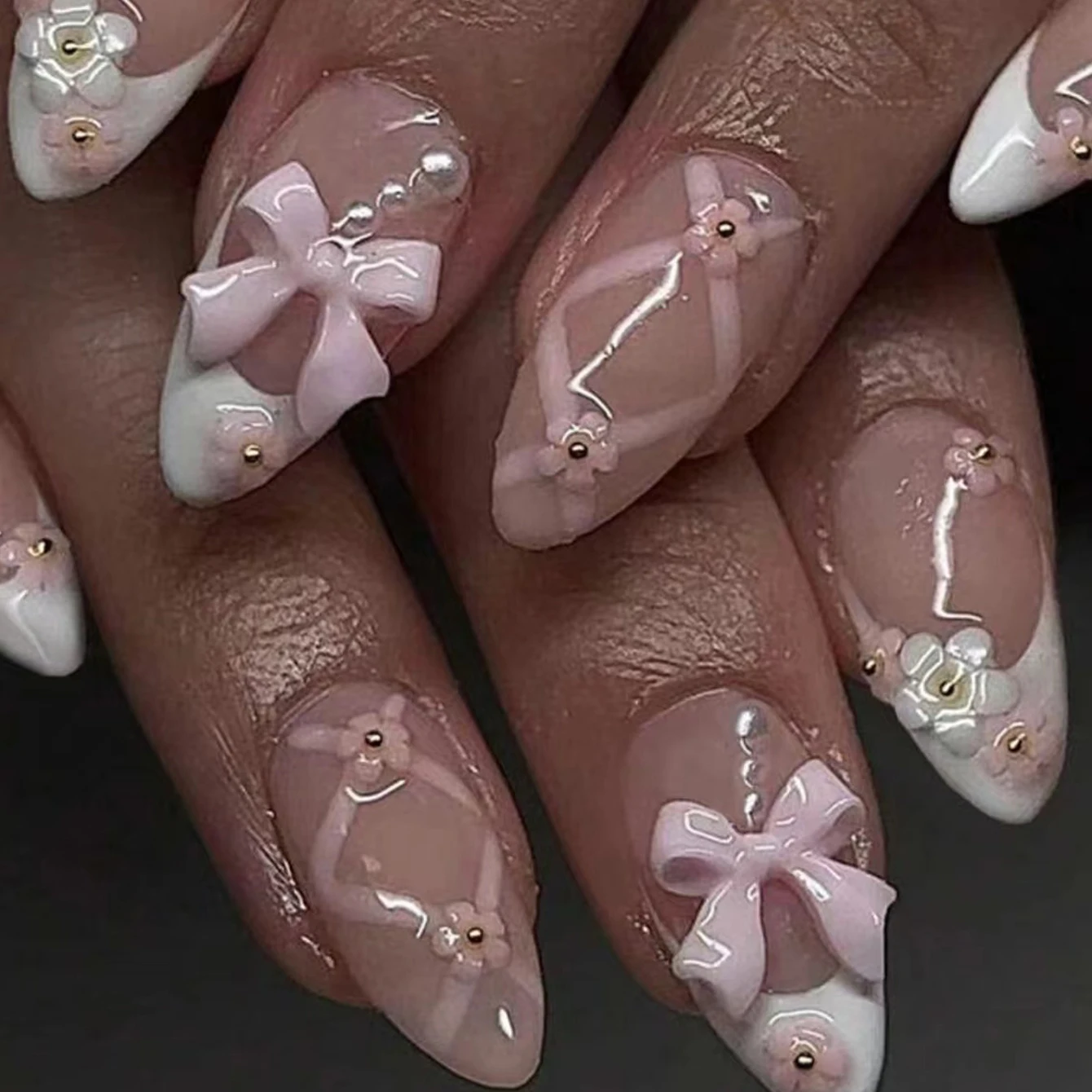 24pcs 3D Pinkish Bow Press On Nails Short Square Fake Nails White French Tip Ballerina Acrylic Nails With Pearl Design For Women
24pcs 3D Pinkish Bow Press On Nails Short Square Fake Nails White French Tip Ballerina Acrylic Nails With Pearl Design For Women