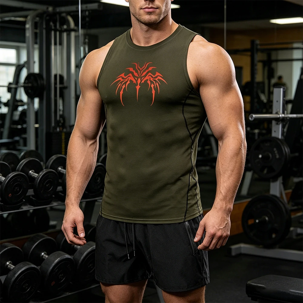 Men's 2 Piece Sleeveless Sportswear Set Tribal Tattoo Print Compression Tank Top Quick Dry Gym Shorts Fitness Running Tracksuit
Men's 2 Piece Sleeveless Sportswear Set Tribal Tattoo Print Compression Tank Top Quick Dry Gym Shorts Fitness Running Tracksuit