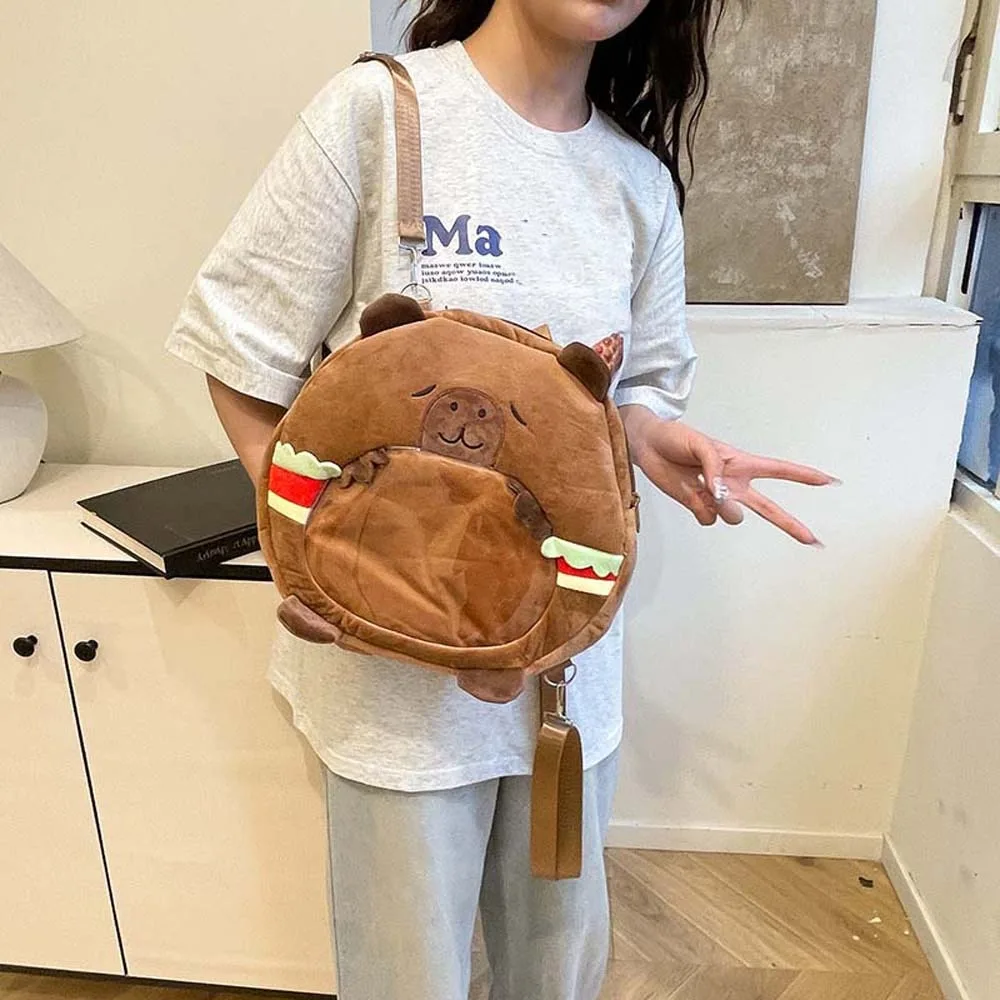 Creative Cute Capybara Plush Backpack Large Capacity Dustproof Creative Ita Bag Transparent PP Cotton Cartoon Doll Daypack Gifts
Creative Cute Capybara Plush Backpack Large Capacity Dustproof Creative Ita Bag Transparent PP Cotton Cartoon Doll Daypack Gifts