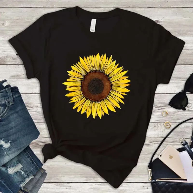 Golden Sunflower Print Women T Shirt Short Sleeve O Neck Loose Women Tshirt Ladies Tee Shirt Tops Clothes Camisetas Mujer
Golden Sunflower Print Women T Shirt Short Sleeve O Neck Loose Women Tshirt Ladies Tee Shirt Tops Clothes Camisetas Mujer