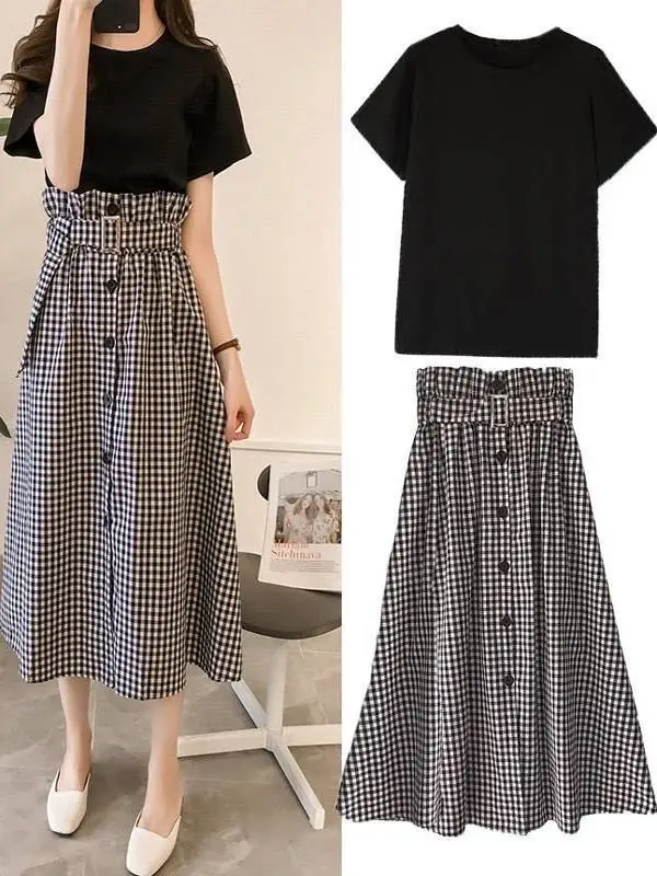 plus Size Fashionable Women's Set Loose Belly Covering Summer New Arrival Two Piece Dress Polyester Fiber Youthful
plus Size Fashionable Women's Set Loose Belly Covering Summer New Arrival Two Piece Dress Polyester Fiber Youthful