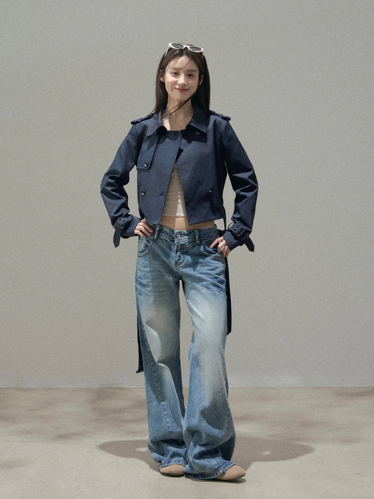 Anna Cute American Retro Waed Light Blue Commute Wide Leg Design Sense Loose Fit Floor-Length Jeans l Waist ket
Anna Cute American Retro Waed Light Blue Commute Wide Leg Design Sense Loose Fit Floor-Length Jeans l Waist ket
