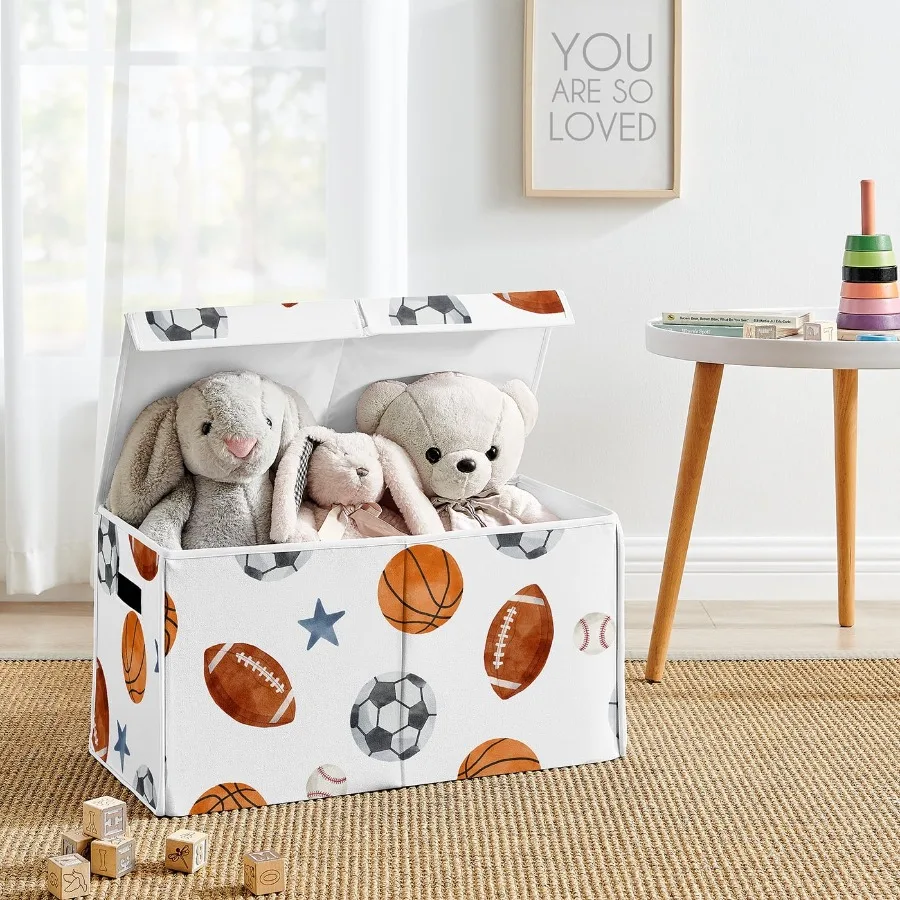 Watercolor Sports Theme Boy Storage Fabric Toy Box
Watercolor Sports Theme Boy Storage Fabric Toy Box