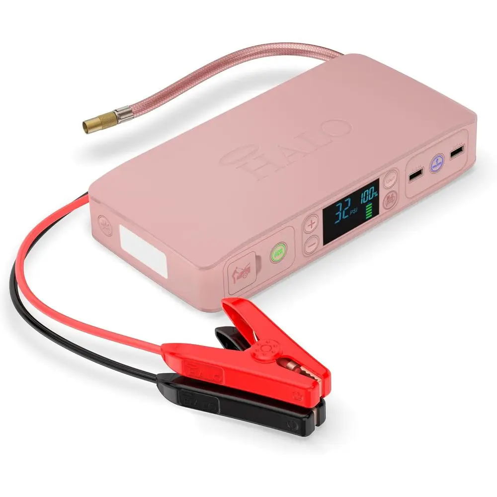 Portable Car Battery Jump Starter 55500mAh, 100 PSI Air Compressor, USB Power Bank, Emergency Light, Jumps Cars, SUVs, Trucks, I
Portable Car Battery Jump Starter 55500mAh, 100 PSI Air Compressor, USB Power Bank, Emergency Light, Jumps Cars, SUVs, Trucks, I