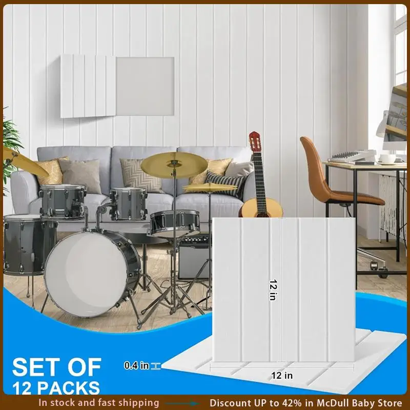ABJA-12 Pack Sound Proof Foam Panels 12X12x0.4 Inch, Self Adhesive Acoustic Wall Panels,For Acoustic Treatment
ABJA-12 Pack Sound Proof Foam Panels 12X12x0.4 Inch, Self Adhesive Acoustic Wall Panels,For Acoustic Treatment