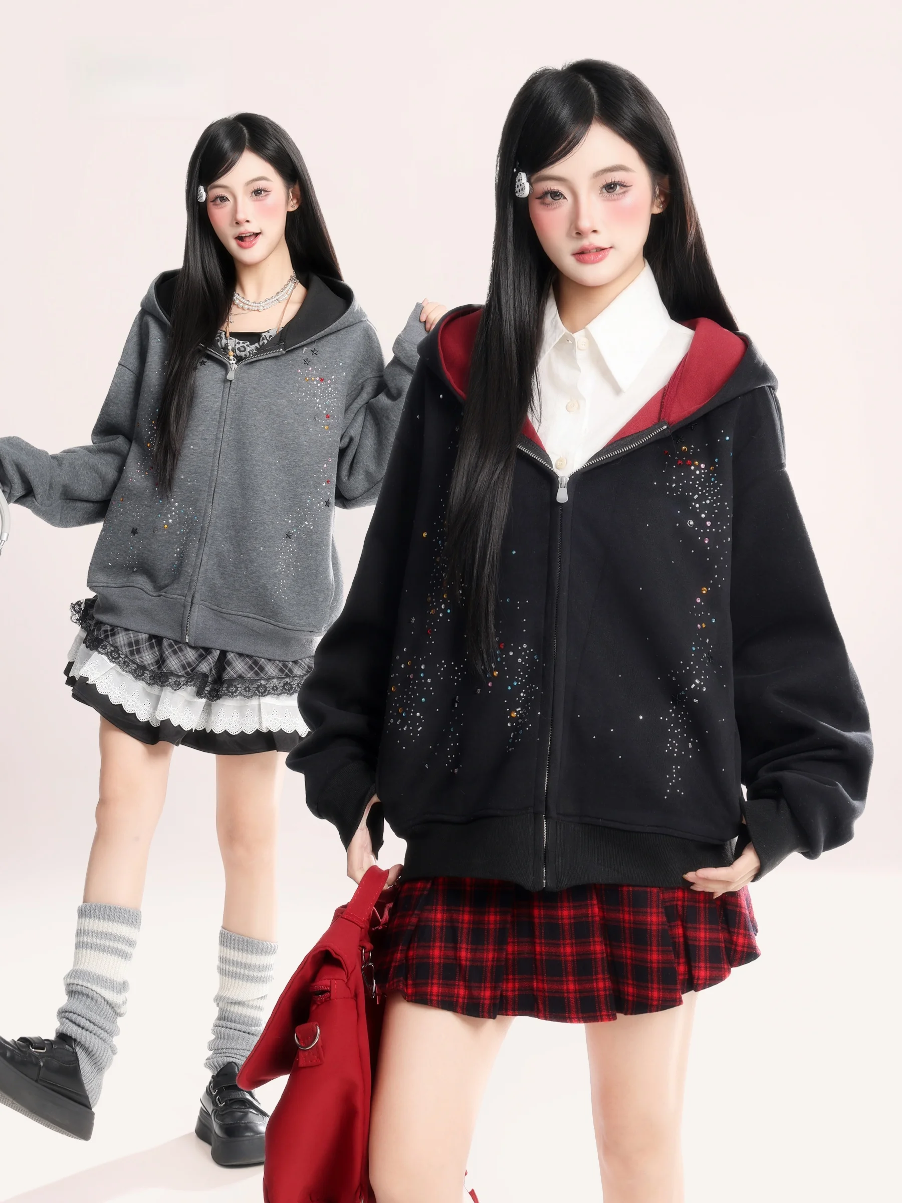 Модная толстовка HM American Trendy Brand с бриллиантовой инкрустацией, женская, свободного кроя, в стиле колор-блок, новая весенняя коллекция, повседневная уличная одежда
Модная толстовка HM American Trendy Brand с бриллиантовой инкрустацией, женская, свободного кроя, в стиле колор-блок, новая весенняя коллекция, повседневная уличная одежда