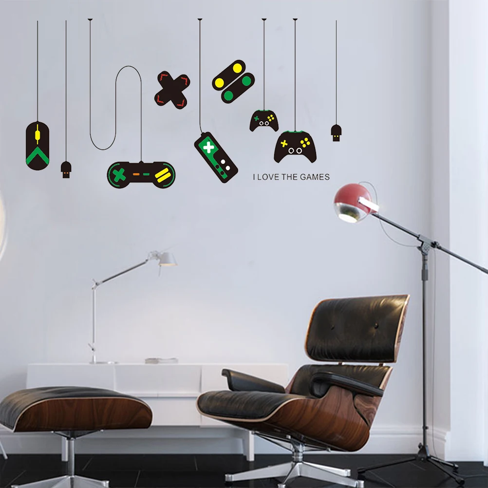 2 Pcs Gaming Controller Wall Decal Gamepad Sticker Stickers Handle Decals Child 
2 Pcs Gaming Controller Wall Decal Gamepad Sticker Stickers Handle Decals Child