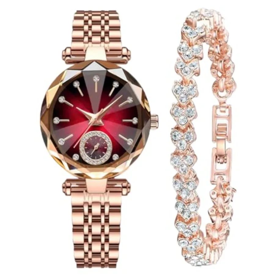 Women Watches with Bracelet for Lady Elegant Stainless Steel Strap Fashion Analog Creative Diamond Dial Wrist Watch
Women Watches with Bracelet for Lady Elegant Stainless Steel Strap Fashion Analog Creative Diamond Dial Wrist Watch