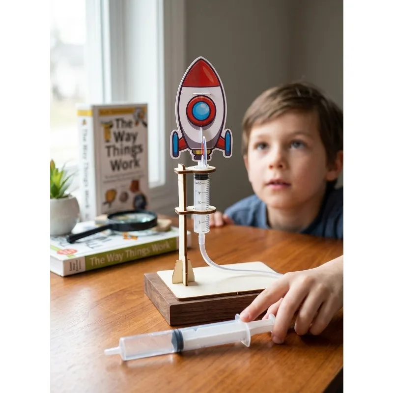 STEM 3D Assembly Science DIY Sky Rocket Launcher Model Physics Experiment Air Power Early Learning Educational Teaching Tool Toy
STEM 3D Assembly Science DIY Sky Rocket Launcher Model Physics Experiment Air Power Early Learning Educational Teaching Tool Toy