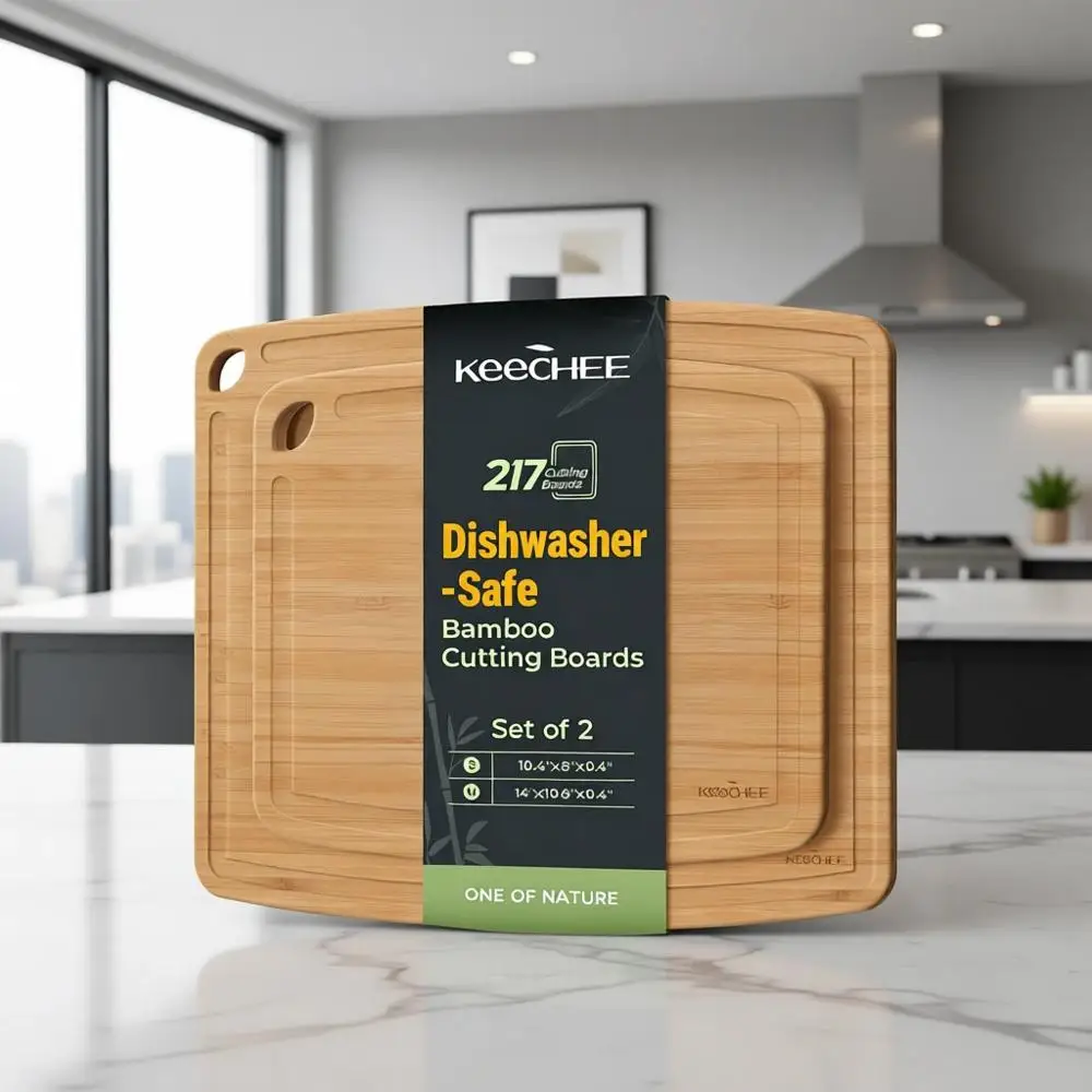 Durable Bamboo Cutting Boards - Lightweight, Easy Storage, and Clean for Busy Kitchens, Set of 2 (Medium and Small)
Durable Bamboo Cutting Boards - Lightweight, Easy Storage, and Clean for Busy Kitchens, Set of 2 (Medium and Small)