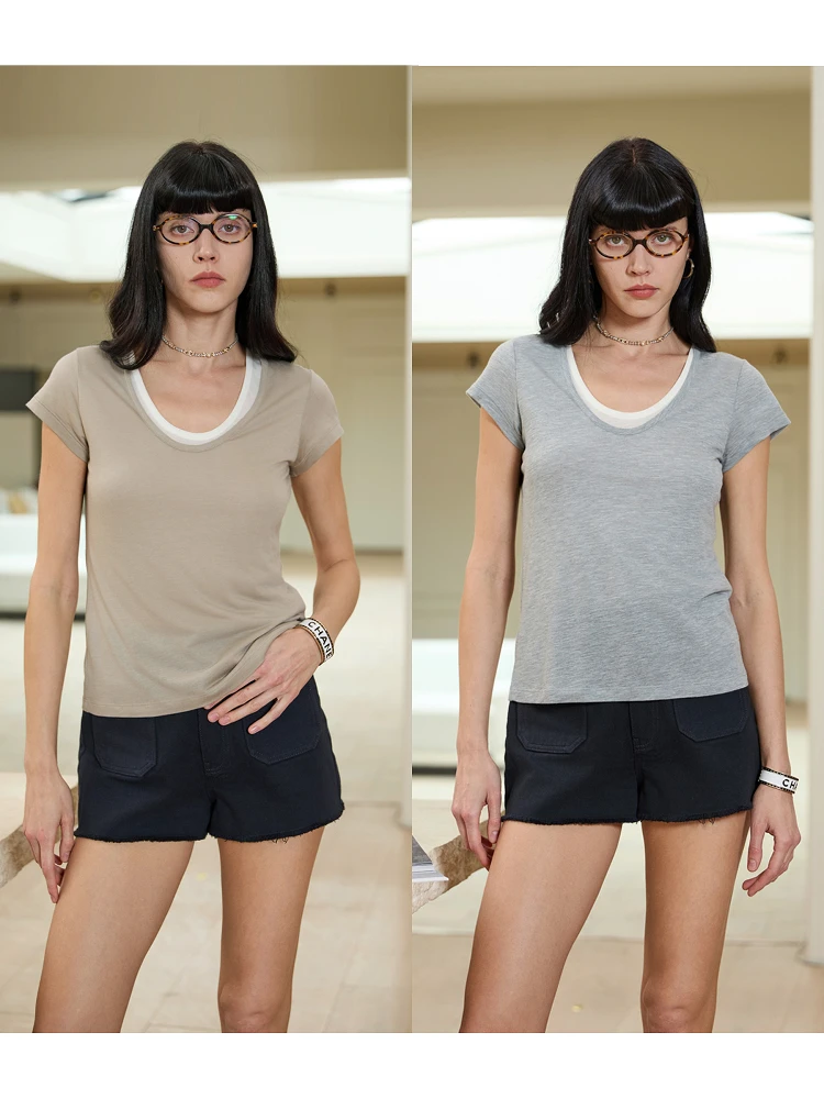 SOV "Faion New York" High-Adhesive Cotton Slim Fit ort Sve T-irt Lightweight Breathable Smooth Skin-Friendly V-Ne
SOV "Faion New York" High-Adhesive Cotton Slim Fit ort Sve T-irt Lightweight Breathable Smooth Skin-Friendly V-Ne