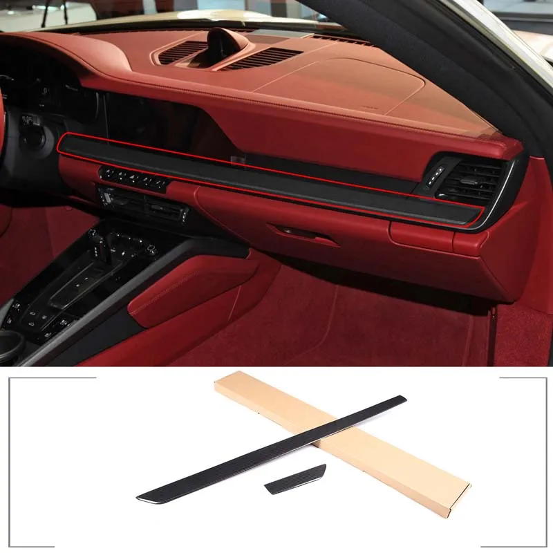 For the 19 Porsche 911 center console trim strip interior decorative accessories real carbon fiber center console trim sticker 
For the 19 Porsche 911 center console trim strip interior decorative accessories real carbon fiber center console trim sticker
