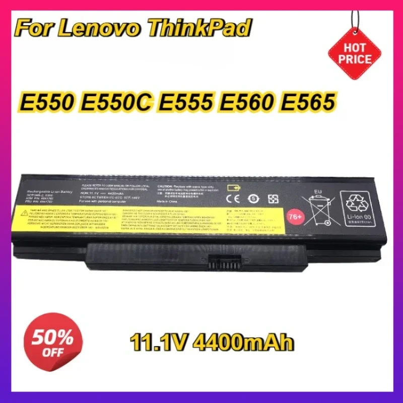 New Laptop Battery for Lenovo ThinkPad E555 E550 E550C E560 E565C 45N1762 45N1763 45N1759 45N1758 45N1760 11.1V 4400mAh
New Laptop Battery for Lenovo ThinkPad E555 E550 E550C E560 E565C 45N1762 45N1763 45N1759 45N1758 45N1760 11.1V 4400mAh