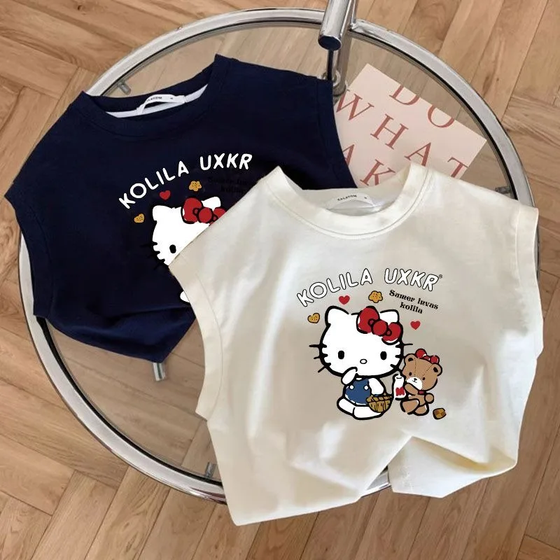 2025 Hello Kitty Anime Kawaii Sanrio Ins Fashion Sleeveless Sportswear Cute Children Cotton Short Sleeve Shirt Gifts Toys
2025 Hello Kitty Anime Kawaii Sanrio Ins Fashion Sleeveless Sportswear Cute Children Cotton Short Sleeve Shirt Gifts Toys