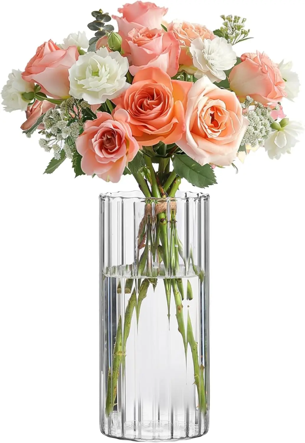 8 Inch Clear Ribbed Glass Cylinder Vase for Centerpieces, Floating Candle Holder, Wedding and Home Decor
8 Inch Clear Ribbed Glass Cylinder Vase for Centerpieces, Floating Candle Holder, Wedding and Home Decor