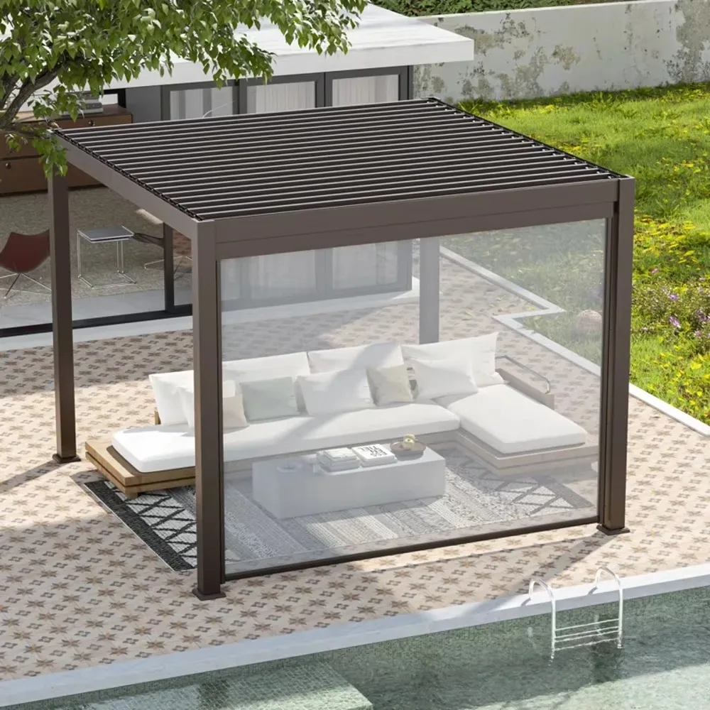 Remote Control Aluminum Pergola Waterproof Roof Outdoor Pavilion Luxury Patio Gazebo for Backyard & Garden Living Space
Remote Control Aluminum Pergola Waterproof Roof Outdoor Pavilion Luxury Patio Gazebo for Backyard & Garden Living Space