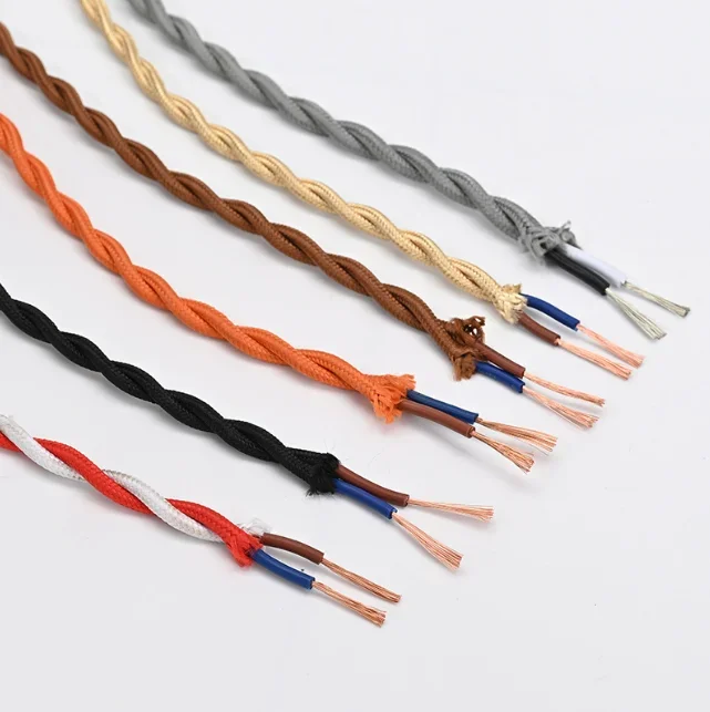 Fabric Cable cord for Vintage Pendant light 110/220V Decoration lamp Cables Gold Knitted Cloth Twisted Electrical Wire
Fabric Cable cord for Vintage Pendant light 110/220V Decoration lamp Cables Gold Knitted Cloth Twisted Electrical Wire