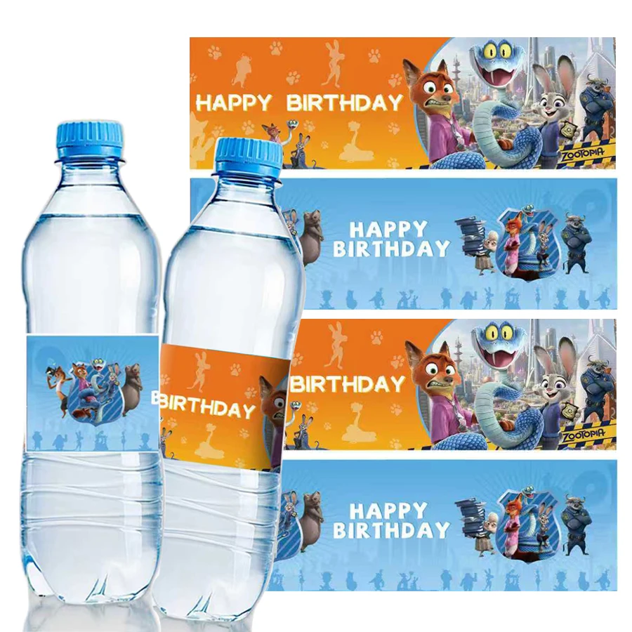 10pcs Disney Zootopia Theme Water Bottle Labels Stickers Kids Birthday Party Mineral Water Bottle Wrapper Decoration Supplies
10pcs Disney Zootopia Theme Water Bottle Labels Stickers Kids Birthday Party Mineral Water Bottle Wrapper Decoration Supplies