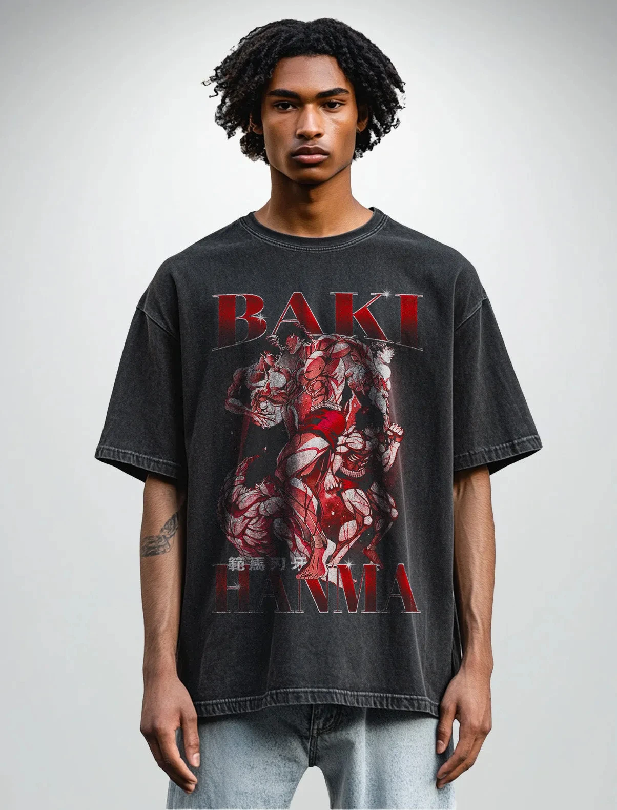 Unisex Vintage T-Shirt Baki The Grappler Y2k Men Short Sleeve Shirts Clothing Top Men Anime Cotton Retro Washed T-shirt
Unisex Vintage T-Shirt Baki The Grappler Y2k Men Short Sleeve Shirts Clothing Top Men Anime Cotton Retro Washed T-shirt