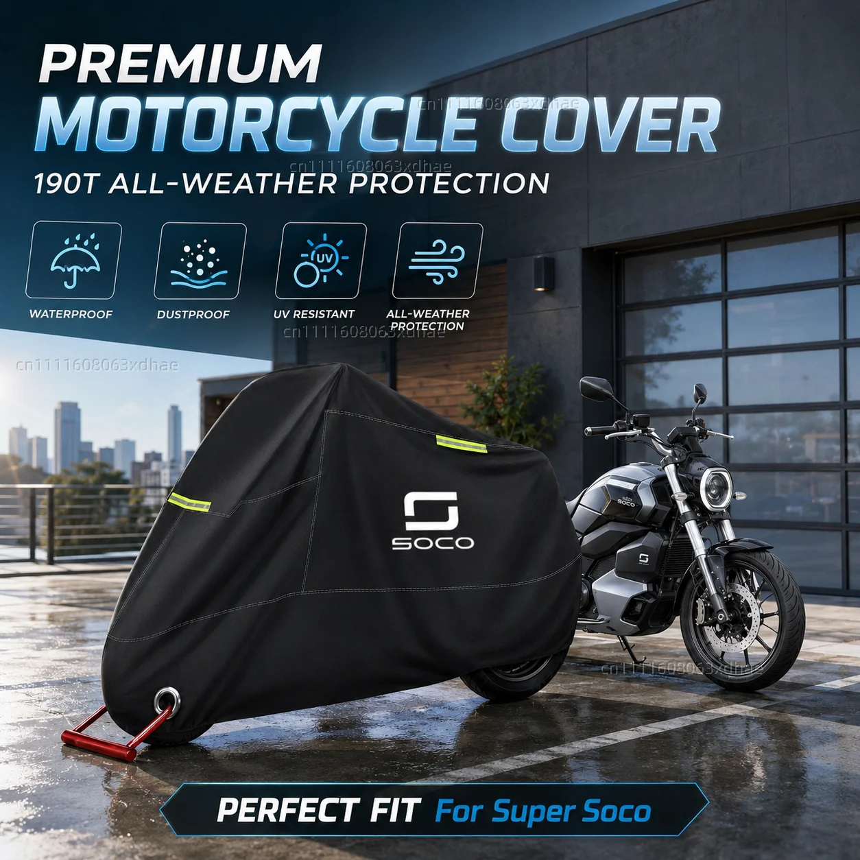 Motorcycle Full Cover Waterproof Rain Dustproof All Season 190T Oxford Cloth For For Super Soco CPx CUmini CUx TC 50 TC Max
Motorcycle Full Cover Waterproof Rain Dustproof All Season 190T Oxford Cloth For For Super Soco CPx CUmini CUx TC 50 TC Max