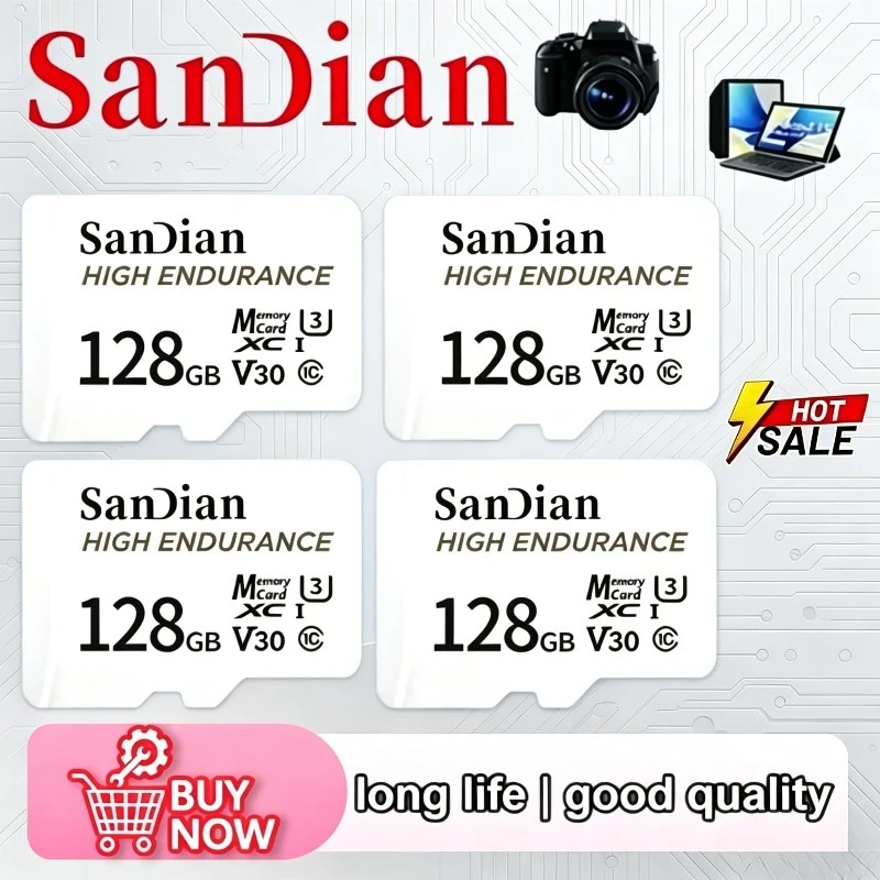 New High Endurance micro Tf SD Card V30 U3 C10 128GB 256GB Professional Memory card for dash cam or home monitoring Hot Sale
New High Endurance micro Tf SD Card V30 U3 C10 128GB 256GB Professional Memory card for dash cam or home monitoring Hot Sale