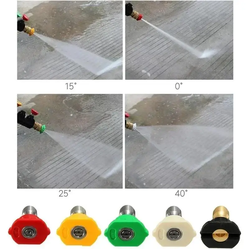 Pressure Washer Nozzle Tips Quick Connect Spray Nozzles Jet Sprayer for 1/4 Connection Multi-Angle BHL1319-FRO
Pressure Washer Nozzle Tips Quick Connect Spray Nozzles Jet Sprayer for 1/4 Connection Multi-Angle BHL1319-FRO