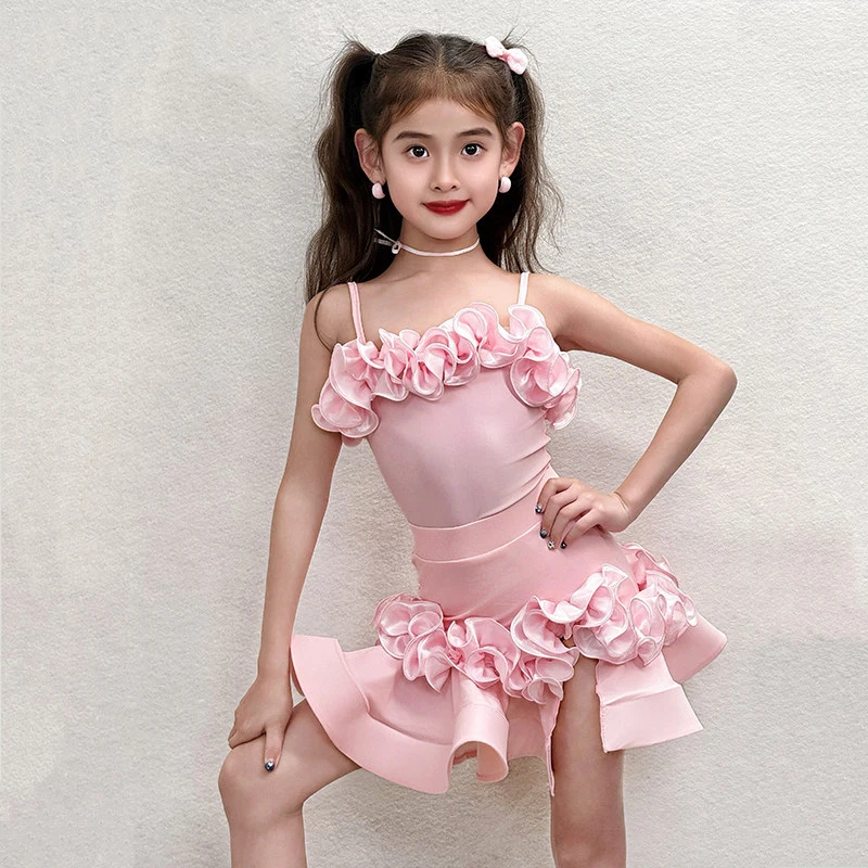 Summer Pink Flower Latin Dance Dress Girls Salsa Latin Dance Performance Suit Kids Stage Competition Dance Clothes SL15397
Summer Pink Flower Latin Dance Dress Girls Salsa Latin Dance Performance Suit Kids Stage Competition Dance Clothes SL15397