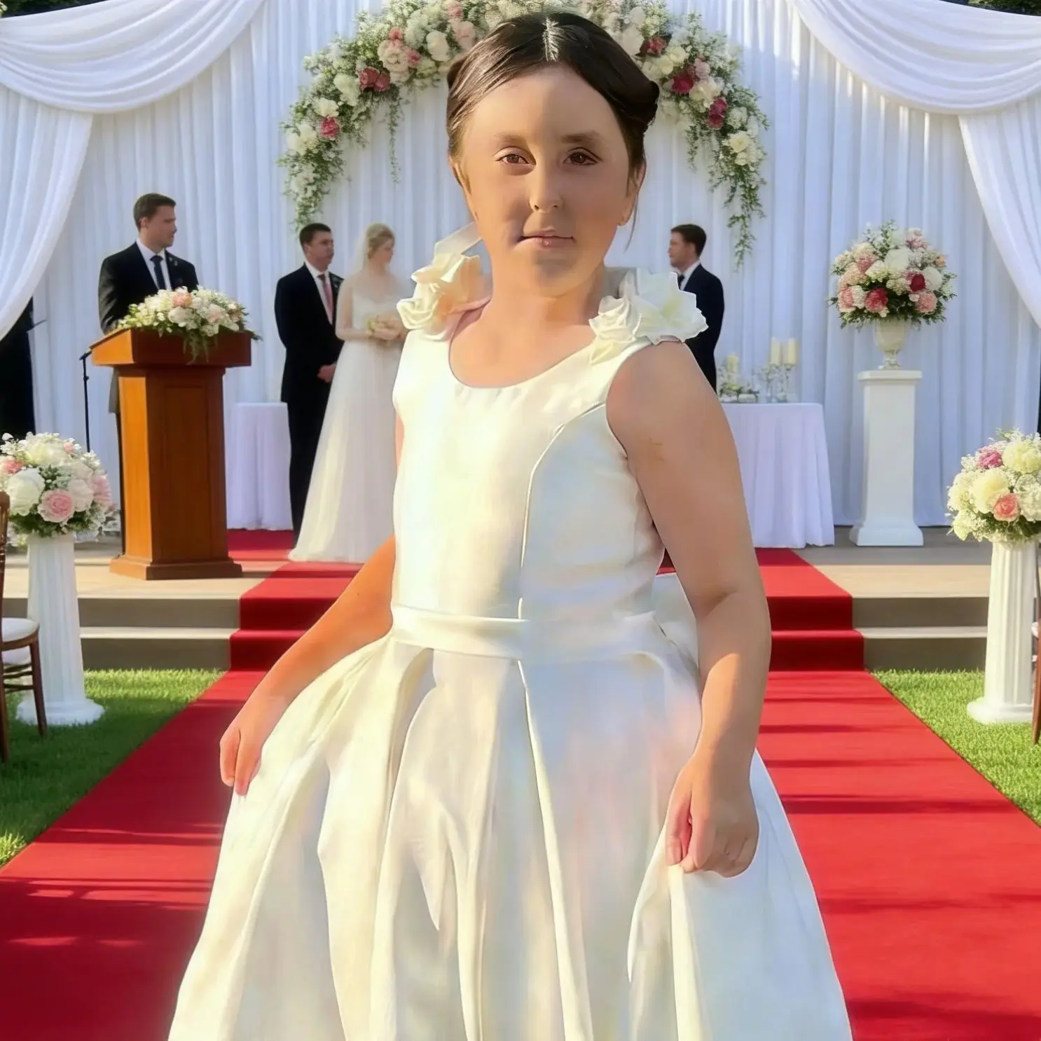 Elegant Satin Flower Girl Dresses For Wedding Sleeveless Backless Bow Floor Lenght Kids Bridesmaid First Communion Gowns Custom
Elegant Satin Flower Girl Dresses For Wedding Sleeveless Backless Bow Floor Lenght Kids Bridesmaid First Communion Gowns Custom