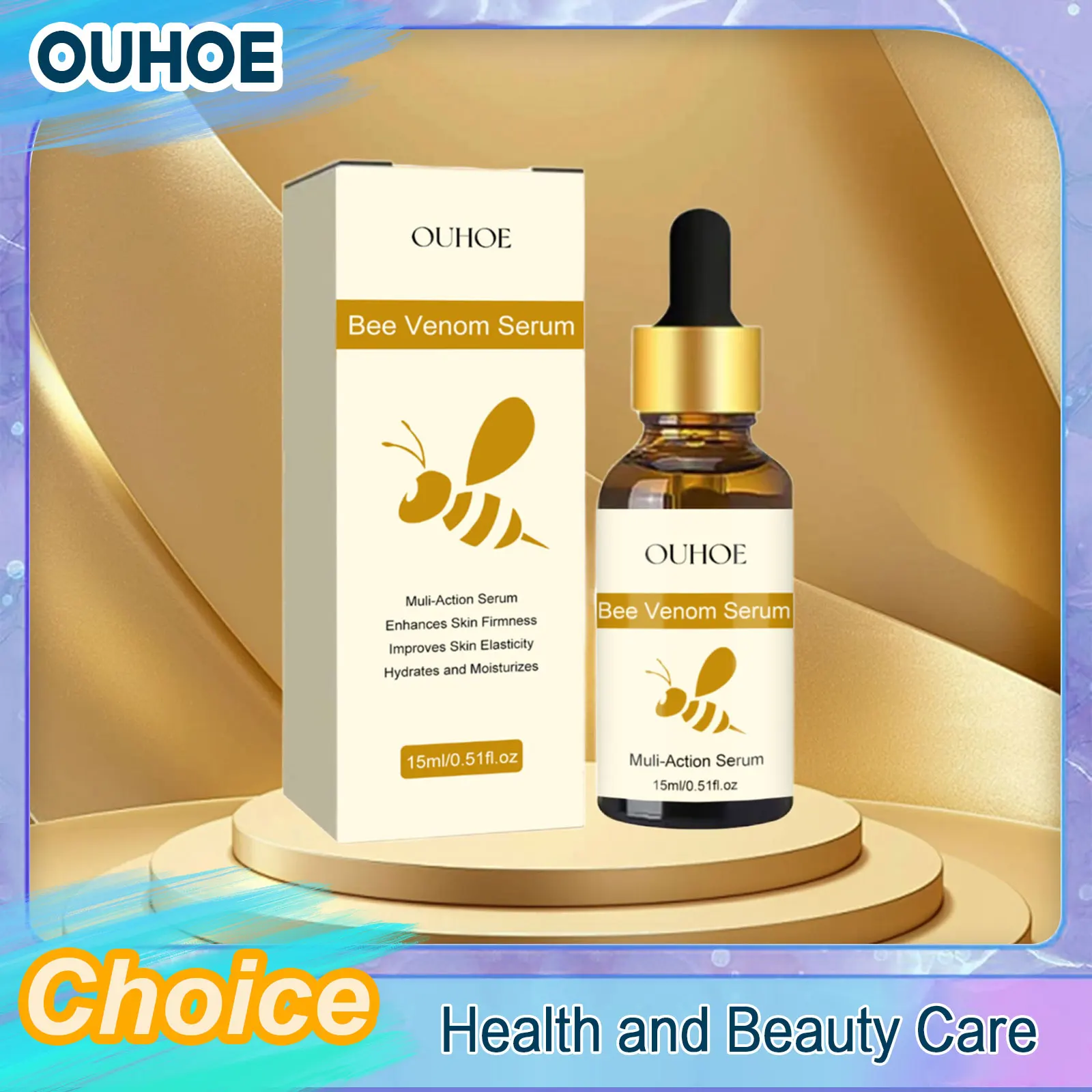 Wrinkle Remover Face Serum Anti Aging Lifting Firming Fade Fine Line Shrink Pores Moisturize Bee Venom Essence Skin Care Product
Wrinkle Remover Face Serum Anti Aging Lifting Firming Fade Fine Line Shrink Pores Moisturize Bee Venom Essence Skin Care Product