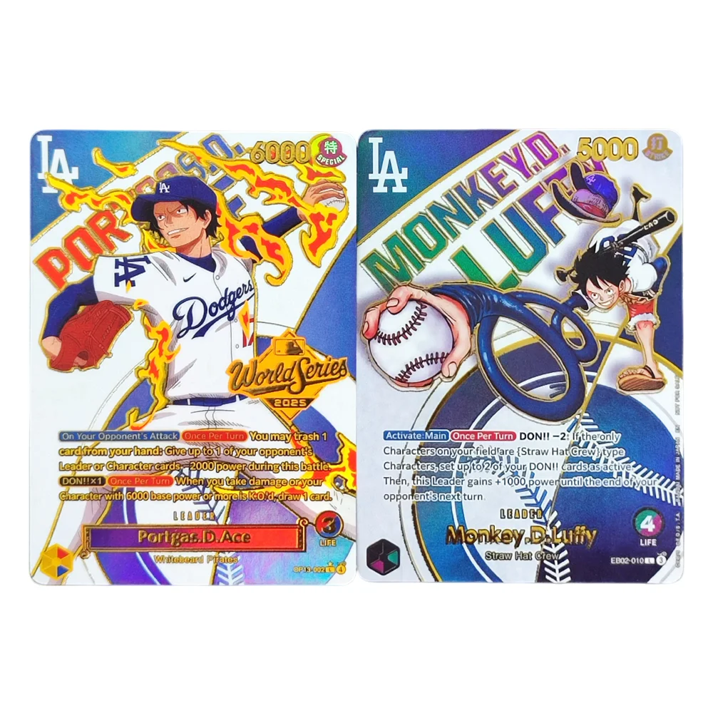 DIY OPCG ONE PIECE CARD Monkey.D.Luffy Ace (010) (Dodgers x ONE PIECE) EB02-010 Цельная акция аниме английские карты фольга
DIY OPCG ONE PIECE CARD Monkey.D.Luffy Ace (010) (Dodgers x ONE PIECE) EB02-010 Цельная акция аниме английские карты фольга