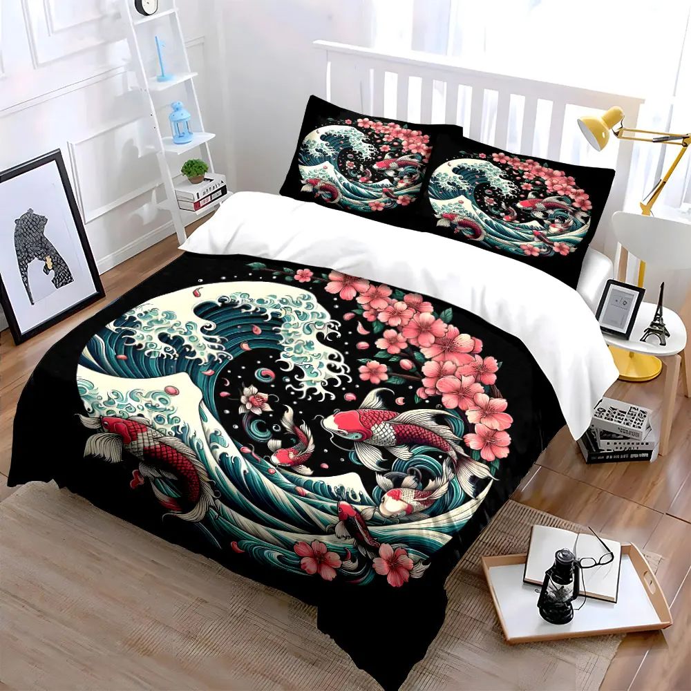"Zen Koi Trio Artwork Design" Exquisite three-piece bedding set gift for kids and adults
"Zen Koi Trio Artwork Design" Exquisite three-piece bedding set gift for kids and adults