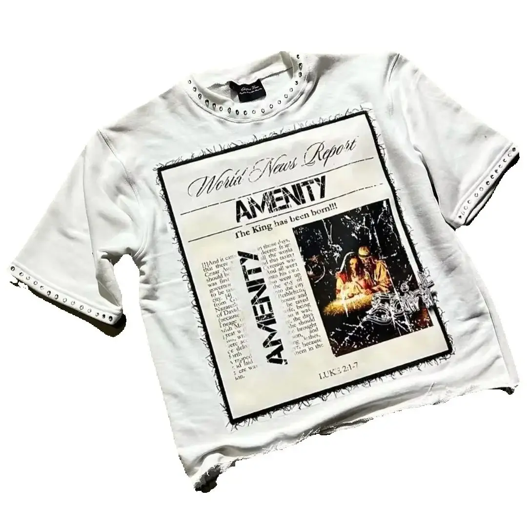 Hip Hop Fashion Style Pattern Printing Design Men T-shirt Y2K Gothic Casual Street Clothing Men and Women Tops
Hip Hop Fashion Style Pattern Printing Design Men T-shirt Y2K Gothic Casual Street Clothing Men and Women Tops