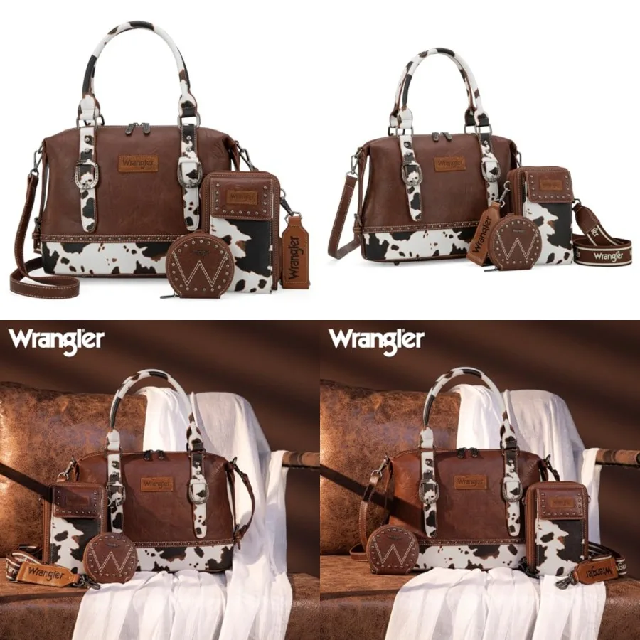 Wrangler 3Pcs Doctor Bag Sets for Women Top-handle Satchel Bag with Cell Phone Handbag and Coin Purse
Wrangler 3Pcs Doctor Bag Sets for Women Top-handle Satchel Bag with Cell Phone Handbag and Coin Purse