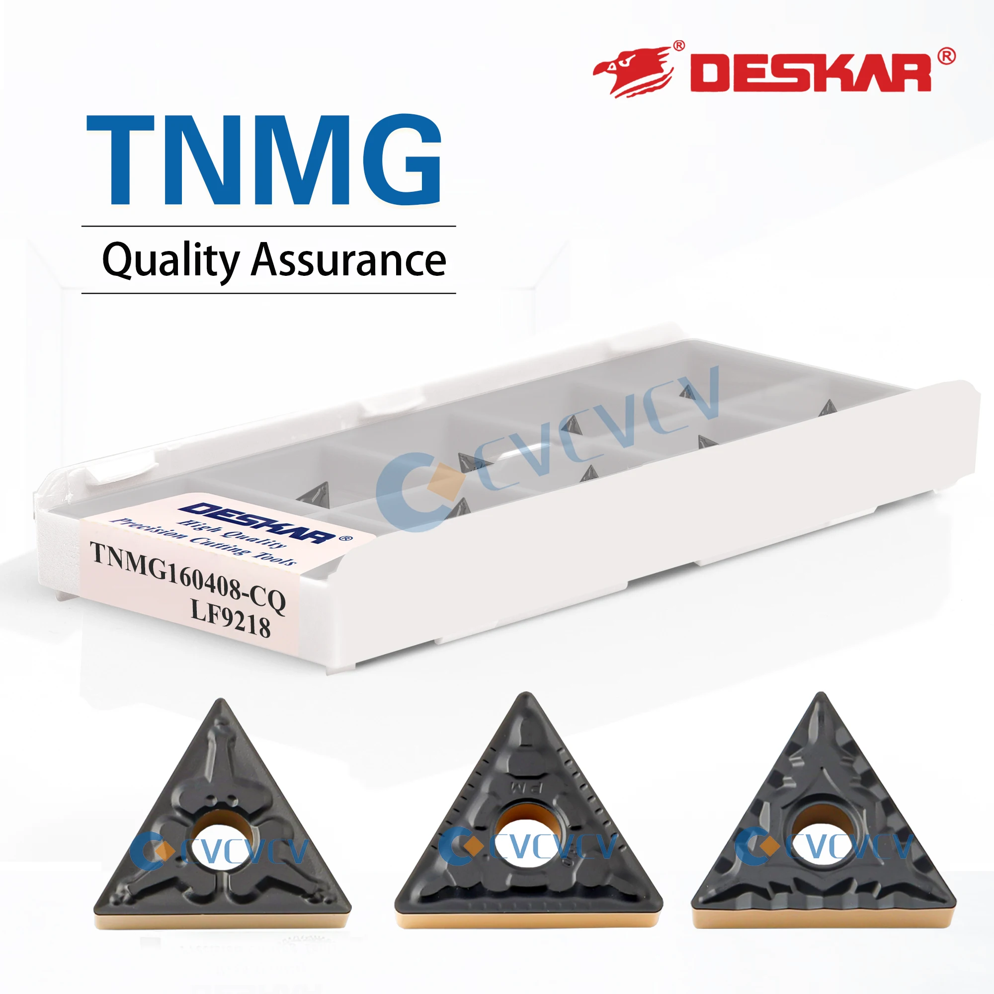 TNMG160404-MT LF9218 TNMG160408 160412-CM/CQ/PM/R-S/L-S/R-VF/L-VF/TM/HQ Slot Type DESKAR Dual Color Blade Machining Steel Blades
TNMG160404-MT LF9218 TNMG160408 160412-CM/CQ/PM/R-S/L-S/R-VF/L-VF/TM/HQ Slot Type DESKAR Dual Color Blade Machining Steel Blades