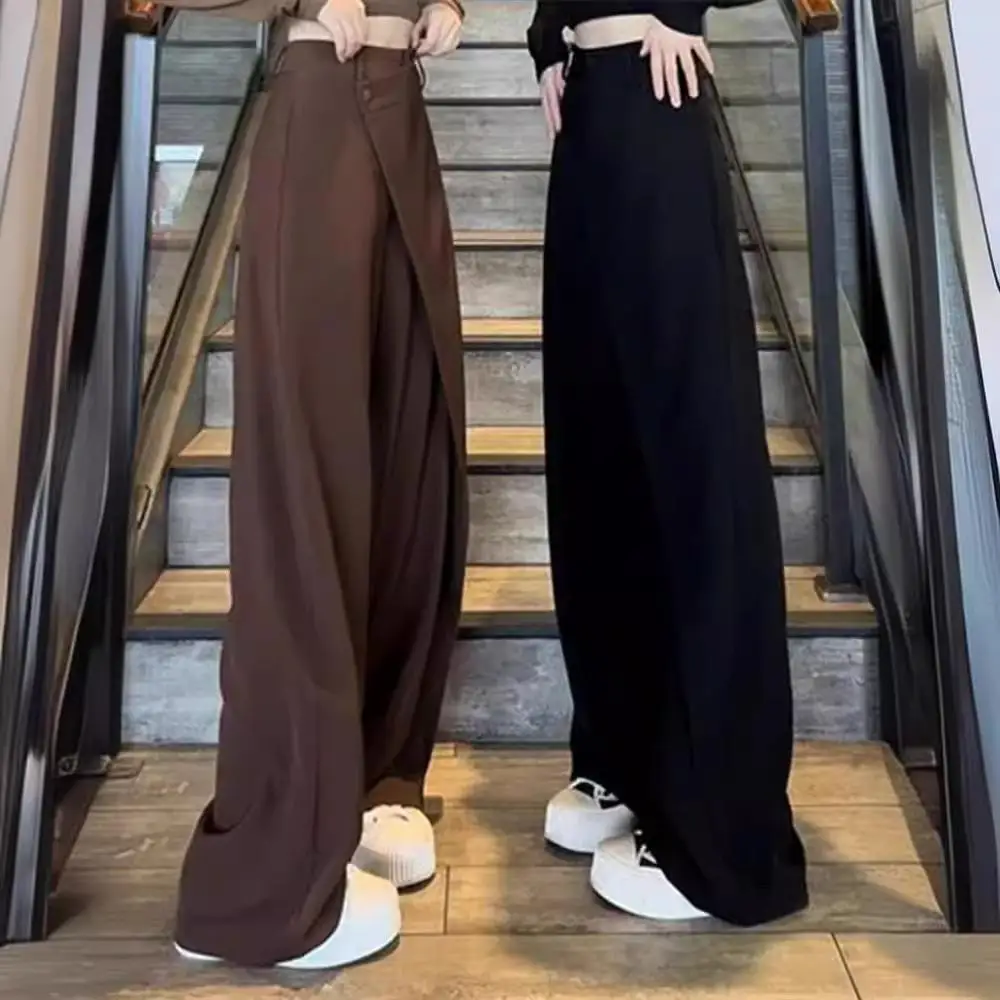 Fashionable Patchwork Suit Pants for Women High Street Design Spring Autumn Straight Leg Trousers Trendy High Waist PU Material
Fashionable Patchwork Suit Pants for Women High Street Design Spring Autumn Straight Leg Trousers Trendy High Waist PU Material