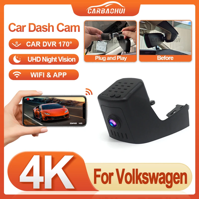 HD 4K Plug and play видеорегистратор автомобильный видеорегистратор Wi-Fi видеорегистратор видеорегистратор камера ночного видения для Volkswagen VW Touareg Cr7 2019-2025
HD 4K Plug and play видеорегистратор автомобильный видеорегистратор Wi-Fi видеорегистратор видеорегистратор камера ночного видения для Volkswagen VW Touareg Cr7 2019-2025